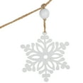 thumbnail image 5 of Northlight Snowflake and Frosted Mini Wreaths Christmas Garland with Wooden Beads - 4.75', 5 of 6