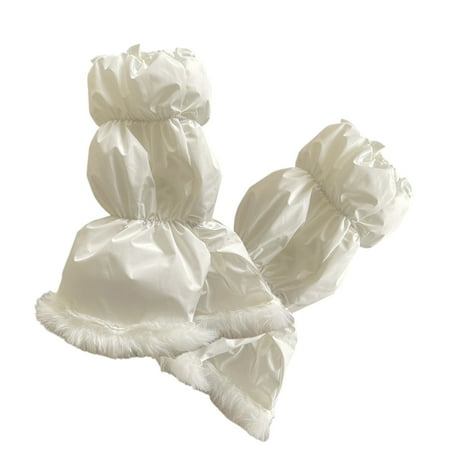 Women s Insulated Thermal Padded Puffer Leg Warmers Outdoor Cold Weather Plush Bottom Quilted Boot Covers Gaiters Socks