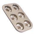 thumbnail image 3 of Molde para rosquillas de 6 cavidades, bandeja para hornear rosquillas de acero al carbono, bandeja antiadherente para hornear pasteles, galletas y pasteles Noticed HA2300-00B*2, 3 of 7