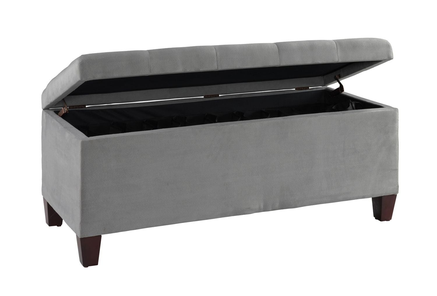 Pouf de rangement pour chaussures Charlotte gris