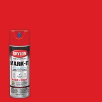 Krylon Mark-It 731308 Industrial WB APWA Brilliant Red Inverted Marking Paint