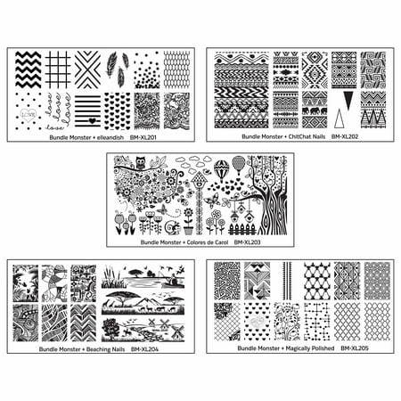 bundle monster plates maniology nail collaboration blogger stamping 5pc formerly polish