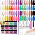 thumbnail image 1 of Kit de uñas AZUREBEAUTY Dip Powder de 32 colores con capa superior/base, 1 of 9