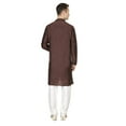 thumbnail image 5 of Mens Silk Blend Indian Wear Basic Solid Kurta Churidaar Mens Silk Sherwani, 5 of 5