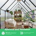 thumbnail image 4 of Danolapsi 6'x11' Aluminum-Framed Polycarbonate Greenhouse, Heavy Duty Polycarbonate Greenhouse with Quick Setup Structure and Roof Vent, Large Enhanced Aluminum Green House Kit for Outdoors, 4 of 9