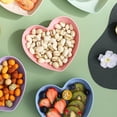 thumbnail image 3 of FNNMNNR Spit Bone Dish 1 Set Wide Application BPA Free Useful Heart-Shaped Fruit Dessert Snack Plate Serving Tray, 3 of 5