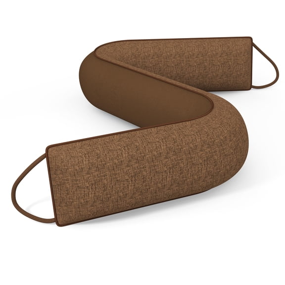 32 Inch Brown Weighted Door Draft Block, Soundproof Wind & Noise Stopper