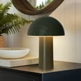 thumbnail image 2 of Celia 10" Mushroom Portable LED Table Lamp, 3-Way Dimming and Rechargeable, 2 of 17