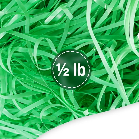 FRiLLZ Green Plastic Easter Grass Shred and Basket Filler, 1/2 Pound, 227 Grams