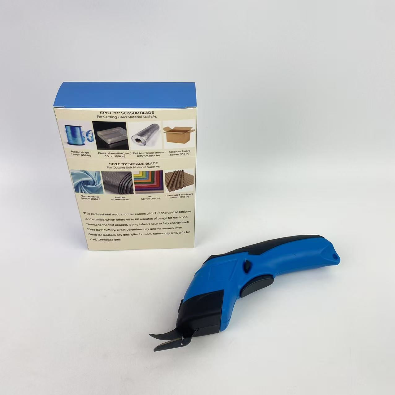 Liberbot Scissors, electric,Electric Scissors, Cardboard Cutter, 4V Electric Cardboard Cutter, Cordless Fabric Scissors, Electric Box Cutter with a Replacement Blade, Electric Scissors