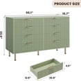 thumbnail image 2 of Green 8 Drawer Dresser for Bedroom, Fluted Dresser with Large Drawers and Sturdy Gold Legs Support, Dressers & Chests of Drawers for Bedroom, Living Room, Kids' Room, 2 of 8