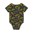thumbnail image 2 of Daiia Mardi Gras Surface Printed Unisex-Baby Short Sleeve Onesies Bodysuits Baby Climbing Clothes Soft and Comfortable Romper with Expandable Shoulder Design-2 Years, 2 of 8