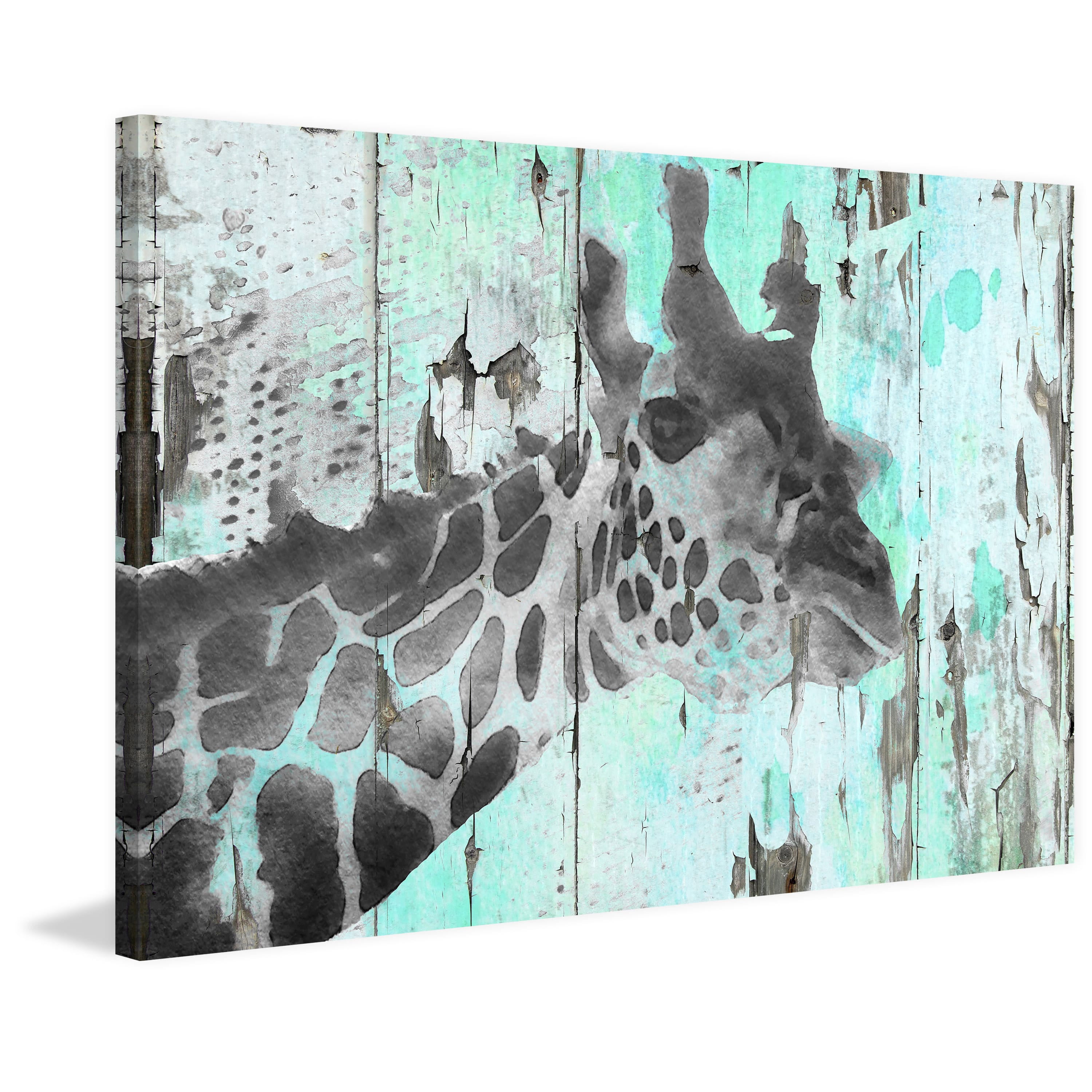 Inquisitive Giraffe Painting Print on Wrapped Canvas