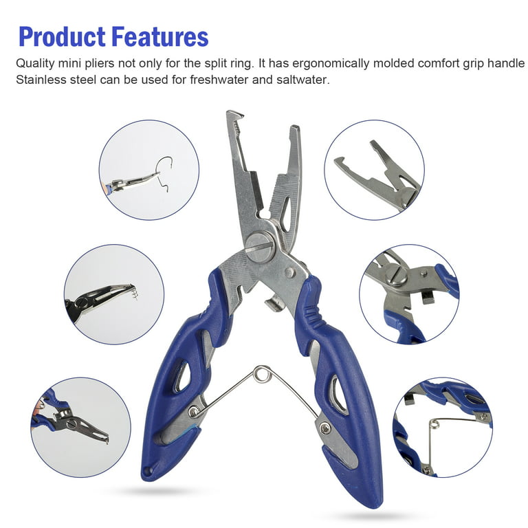 F04 Fishing Pliers Stainless Steel Fish Hook Remover Tip Line
