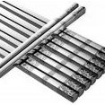thumbnail image 1 of Palillos de metal reutilizables TINMARDA 5 pares acero inoxidable 304, 1 of 1