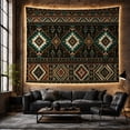 thumbnail image 6 of Southwestern Aztec Geometric Diamonds in a Bold Tribal Composition, Mystical Boho Style for Nature Lovers, Tribal Wall Art Housewarming Gift Tapestry Wall Hanging for Bedroom and Living Room, 6 of 7