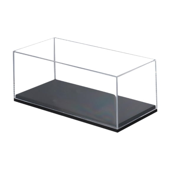 Display Box Model Car Organizer Clear Acrylic Material Black Base for 1:87 Scale Collectors Home Office