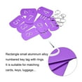 thumbnail image 3 of Uxcell Aluminum Metal Key Tag, Number Tag, ID Tag with Ring Rectangle Blank for Decoration Purple 10Pcs, 3 of 5