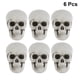 thumbnail image 2 of FELTECHELECTR 6 piezas de calaveras artificiales de Halloween, adornos de calavera aterradora, accesorios para fiestas de casa fantasma (7), 2 of 2