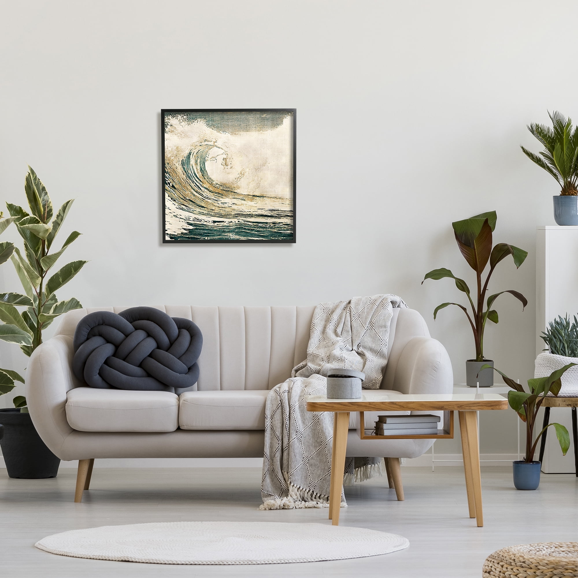 Stupell Industries Vintage Tidal Wave White Crest Nautical Water, 24 x 24, Designed by Heather Hayes