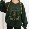 thumbnail image 5 of Merry Creepmas Sweatshirt, Gothic Skeleton Santa, Dark Xmas Sweater, 5 of 5