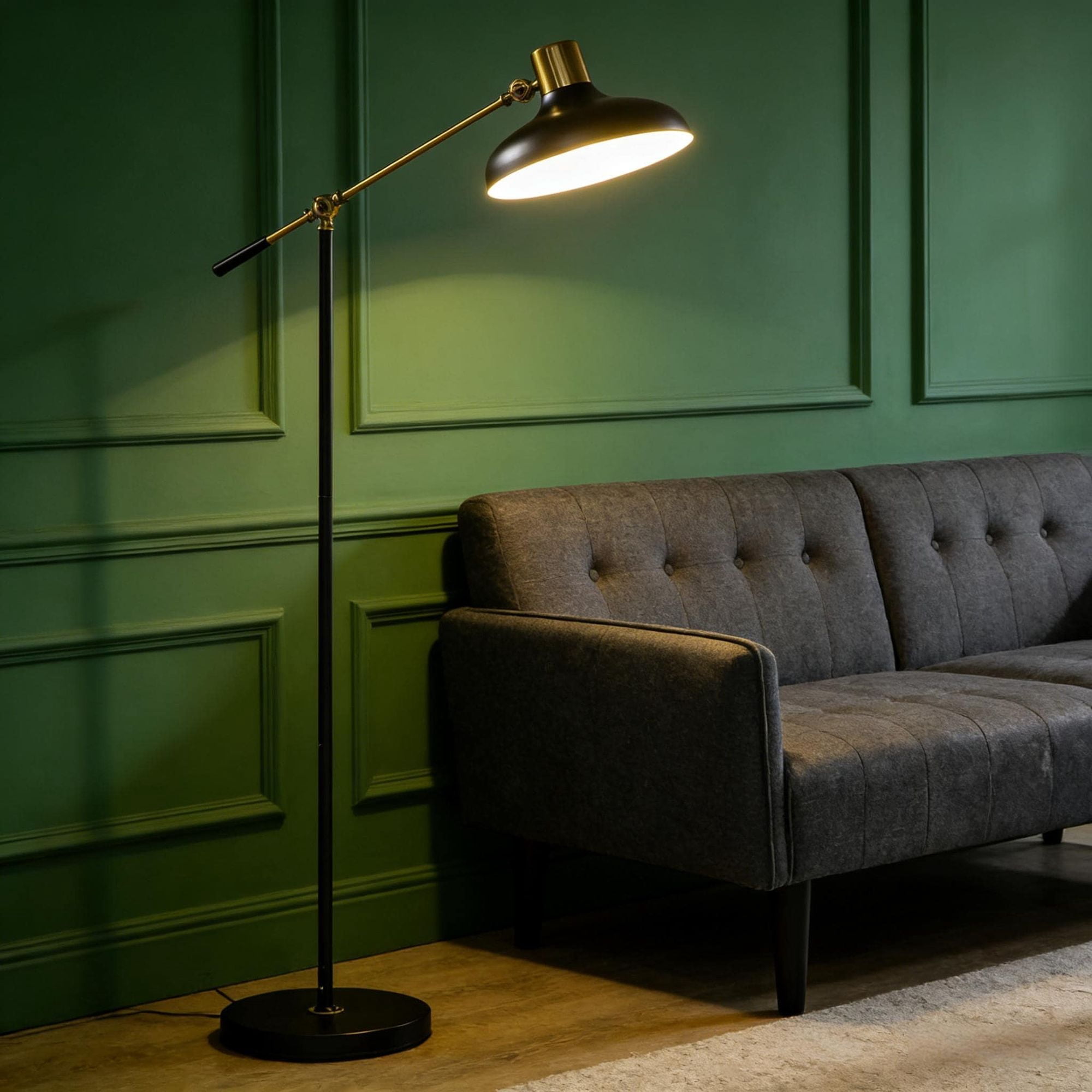 Adjustable Floor Lamps for Living Room, Standing Lamp for Bedroom with Balance Arm