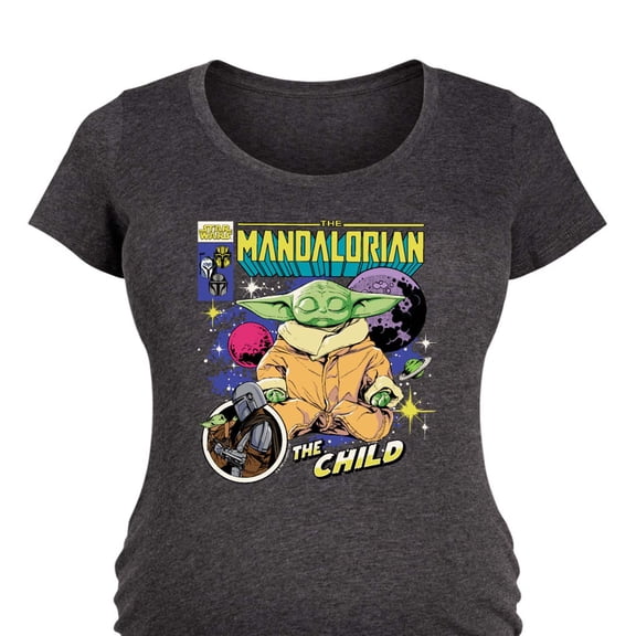Star Wars - Grogu Comic Cover - Women's Maternity Scoop Neck Graphic T-Shirt