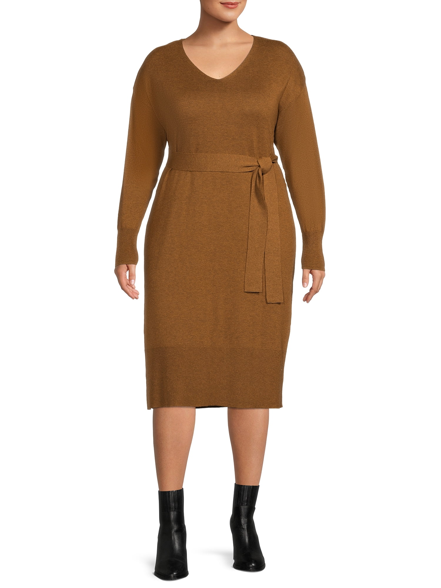 Belted Sweater Dress - Walmart 