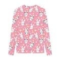 thumbnail image 4 of Gpaecead Happy Easter Eggs Shirts Girls Cute Bunny Tshirt Long Sleeve Pullover Funny Rabbit Graphic Shirts 13 Years Pink, 4 of 8