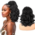 thumbnail image 1 of Extensión de coleta UAmy para cabello largo, negro natural, 45 cm, 1 of 5
