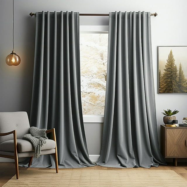 Decoración del hogar, decoración de habitaciones, cortinas de terciopelo, cortinas térmicas, cortinas largas para dormitorio, sala de estar, oscurecimiento, reducción de ruido, cortinas suaves con oja
