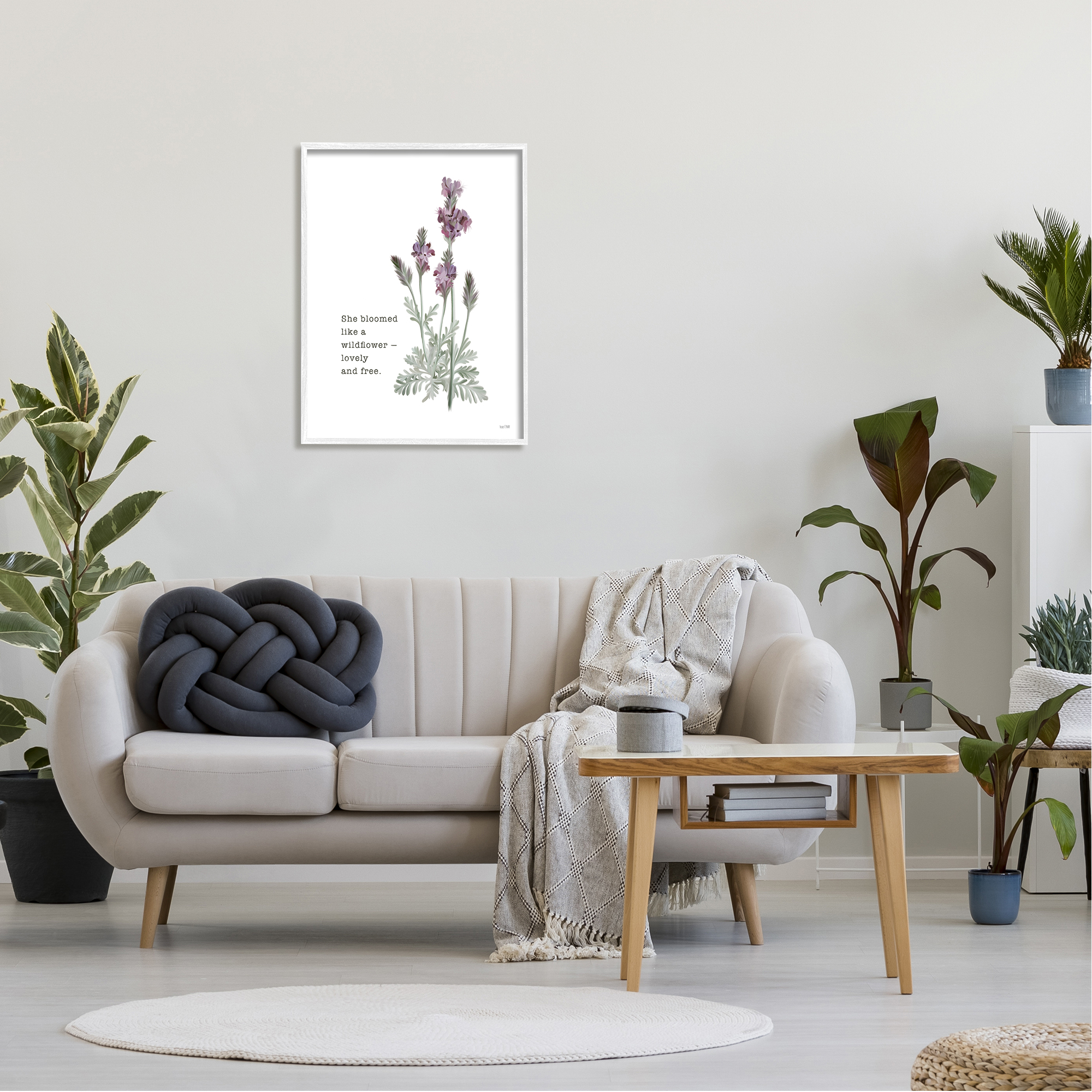 Stupell Industries She Bloomed like a Wildflower Motivational Phrase Minimal, 24 x 30, Design by House Fenway