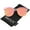 Pink-Gold / Pink Mirror, variant on - Oversize Transparent Half-Frame Mirrored Flat Lens Round Sunglasses 68mm - 58mm
