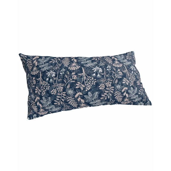 Dandelion Pillow Covers King Size, Navy Blue Flowers Modern Minimalist Spring Soft Bed Throw Pillowcases Breathable Cooling Long Lumbar Body Pillow Sham Cover for Bed Sofa 20''x40''