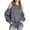 Grey, variant on CAIXIA Cold Shoulder Women's Hoodies Pullover Graphic Pullover Cotton Casual Cozy Long Sleeve Hoodie 90s Oversized Sweatshirts for Women with Kangaroo Pocket Solid Color Fall Clothes