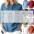 thumbnail image 3 of VBVC Women's 3/4 Sleeve Henley Blouses , Ladies' Mandarin Collar Half Button Shirts , Casual Loose Fit Tunic Tops For Women, S-2XL, 3 of 9