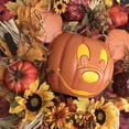 thumbnail image 4 of Escultura de arte de pared de metal para tienda, coronas decorativas de Halloween para puerta de entrada al aire libre, suministros para coronas de Halloween, decoraciones de guirnaldas de, 4 of 5