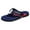 Dark Blue, variant on CPNG Men's Color Block Premium Flip Flops Outdoor Leisure Summer Beach Breathable Outdoor Slides with Anti-slip Sole Shoes Slip-on Slippers