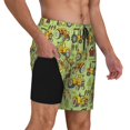 thumbnail image 2 of Fotbe Cute Tractor Traje de Baño para Hombre – Shorts de Natación de Secado Rápido con Forro y Bolsillos-Large, 2 of 6