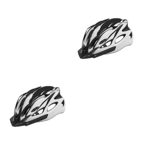 Yuarrent Casco de bicicleta al aire libre para hombre, cascos ajustables ligeros para ciclismo seguro, transpirable de alto rendimiento blanco negro un tamaño 2Conjunto