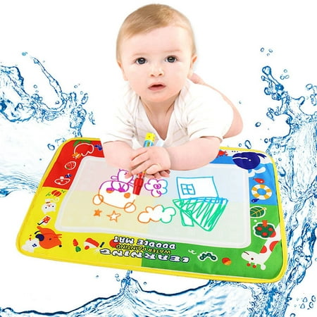 4Color Water Drawing Mat Board &Magic Pen Doodle Kids Toy Gift