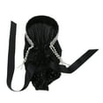 thumbnail image 1 of Hijab, Extra Long Wide Rhinestones Hijab Elastic Flexible Polyester Fabric  For Daily Wear Black, 1 of 8