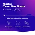thumbnail image 2 of Zum Bar Goat's Milk Soap - Cedar - 3 oz (3 Pack), 2 of 7