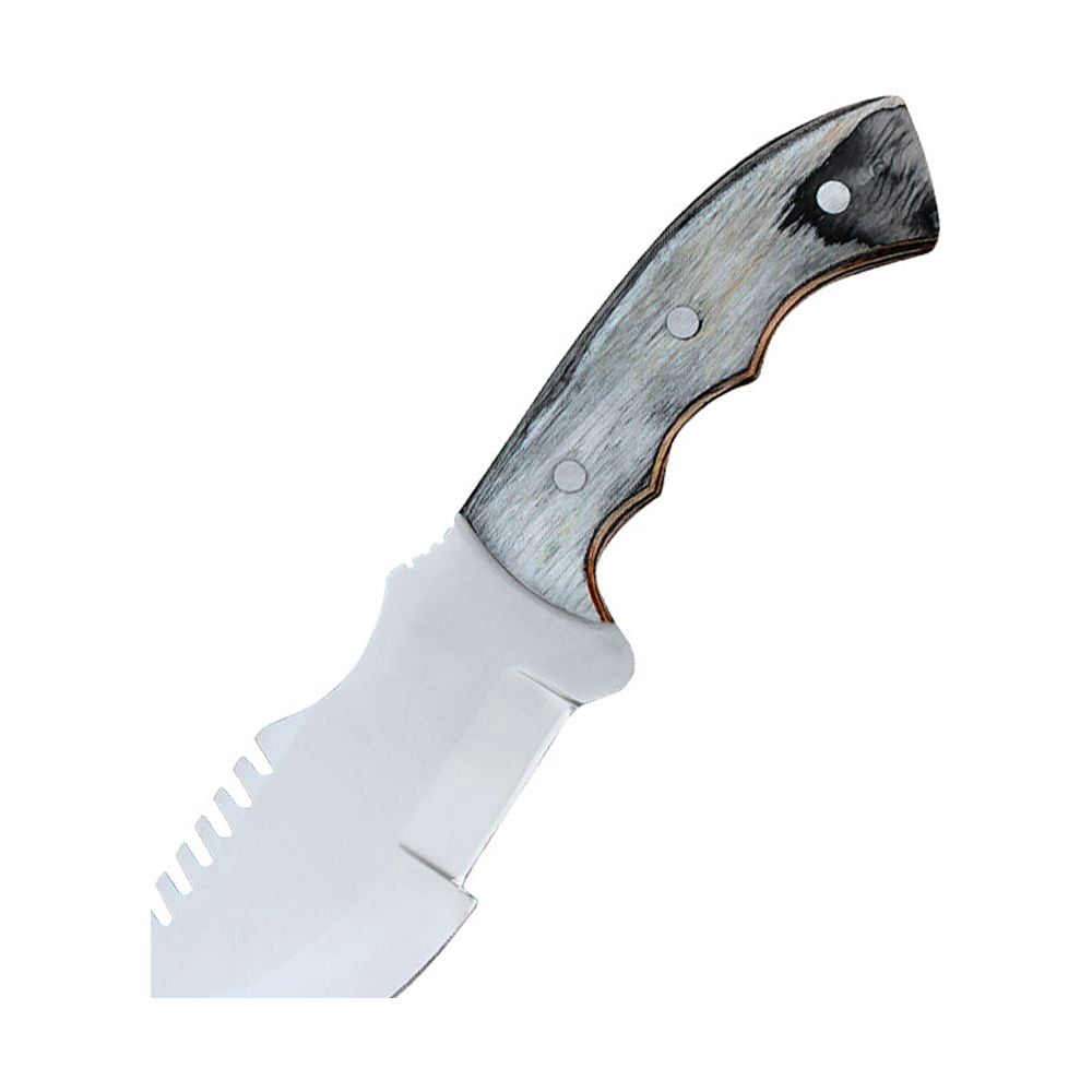 Tracker® Custom Handmade Stainless Steel Tracker Knife Black White Wood Handle