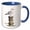 Blue/White, variant on 3drose, Seagull on a Nautical Post Illustration, 11oz Two-tone Yellow Mug