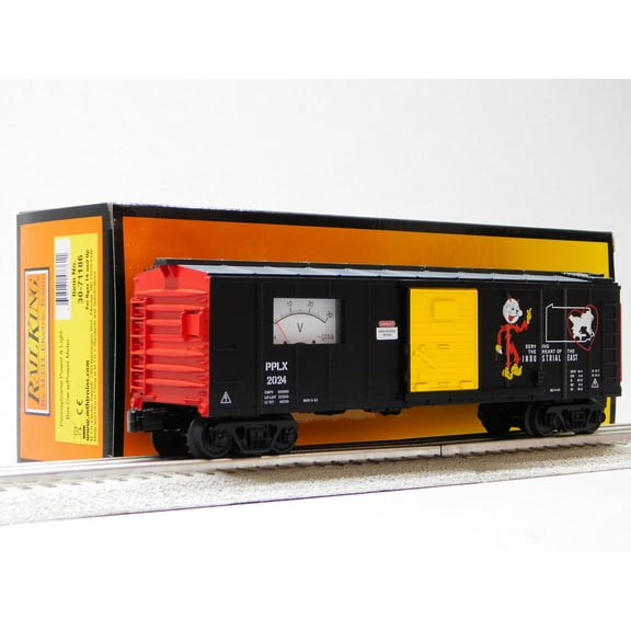 MTH RAILKING PENNSYLVANIA POWER & LIGHT PPLX POWER METER BOXCAR O GAUGE 30-71186
