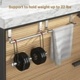 thumbnail image 6 of Over The Door Towel Rack, Kitchen Towel Holder Over Cabinet Door Towel Bar Stainless Steel for Cupboard for Kitchen Dish Towel Holder Hanger, 2 Pack (Silver, 9 Inch), 6 of 7