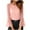 Pink, variant on Babysbule Women's Tops Women Mesh Long Sleeve Crew Neck Blouse Pullover Tunic Tops Shirt