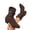 Brown, variant on Women Western Ankle Boots, Block Heel Metal Buckle Rear Zip Non Slip Booties, Stacked Mid Calf Casual Concert Festival Slouch Cowgirl Short Calf Boots Black 37