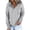Grey, variant on Womens Daily Long Casual Down for Womens Pocket Hooded Sweatshirts Pullover Sleeve Button V Hoodies Neck Women's Hoodies & Sweatshirts Hoodies for Women XXL